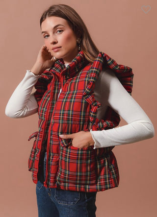 Winter Plaid Puffer Vest