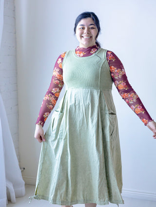 Burgundy Floral Print Mesh Layering Top