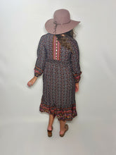 Load image into Gallery viewer, Wildflower Bouquet Floral Border Boho Midi
