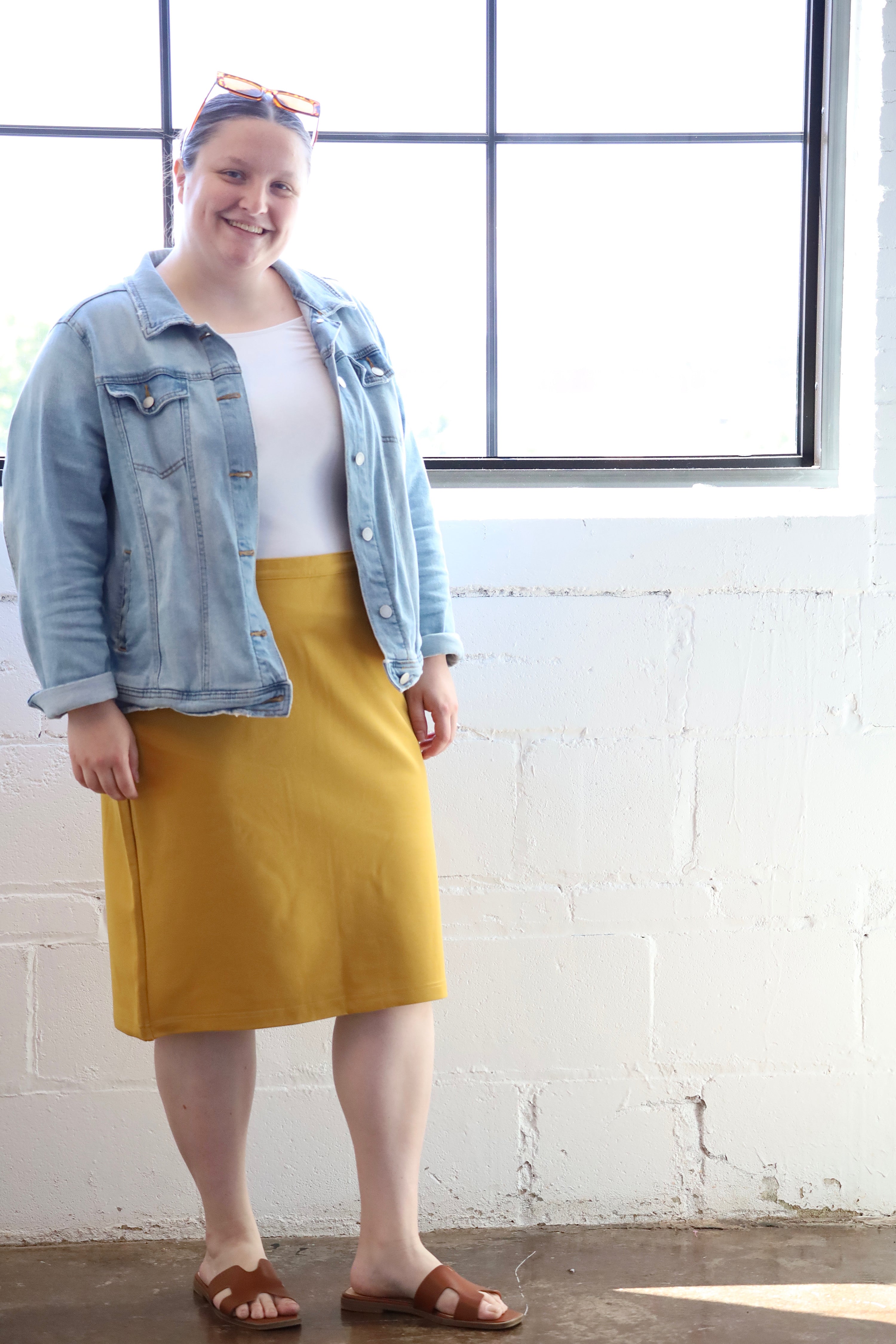 Plus size mustard pencil skirt clearance