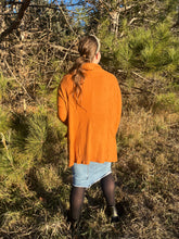 Load image into Gallery viewer, Burnt Orange Waffle Knit Turtleneck Sweater
