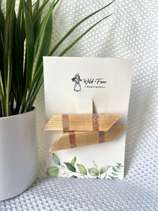 Blonde Wood Thick Hair Clip Sets (2 styles)