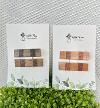 Load image into Gallery viewer, The Color Block Handmade Wooden Hair Clip Set (3 colors)

