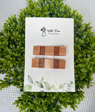 Load image into Gallery viewer, The Color Block Handmade Wooden Hair Clip Set (3 colors)
