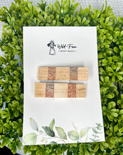 Load image into Gallery viewer, The Color Block Handmade Wooden Hair Clip Set (3 colors)
