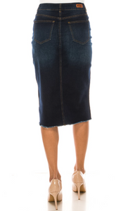 The Darcy Dark Wash Denim Jean Skirt