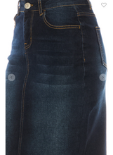 Load image into Gallery viewer, The Darcy Dark Wash Denim Jean Skirt
