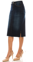 Load image into Gallery viewer, The Darcy Dark Wash Denim Jean Skirt
