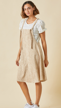 Load image into Gallery viewer, Oatmeal Floral Overall Midi Dress
