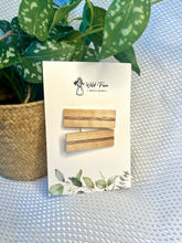 Load image into Gallery viewer, The Single Stripe Wooden Hair Clip Set (4 colors available)
