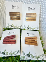 Load image into Gallery viewer, The Single Stripe Wooden Hair Clip Set (4 colors available)
