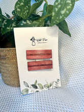 Load image into Gallery viewer, The Single Stripe Wooden Hair Clip Set (4 colors available)

