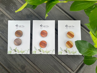 Thick Single Striped Wooden Circle Clip Sets (3 colors)