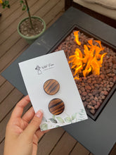Load image into Gallery viewer, Campfire Smore&#39;s Burnt Wooden Hair Clip Set
