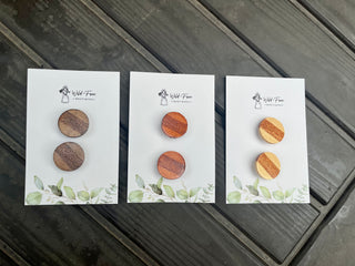 Thick Single Striped Wooden Circle Clip Sets (3 colors)