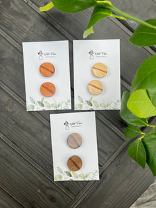 Single Stripe Wooden Circle Clip Sets (3 colors)
