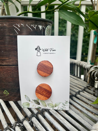 Thick Single Striped Wooden Circle Clip Sets (3 colors)