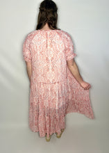 Load image into Gallery viewer, Fuschia Pink Tiered Paisley Print Maxi Dress
