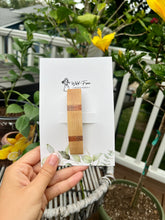 Load image into Gallery viewer, Extra Large Blonde Curved Color Block Wooden Hair Barrette
