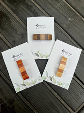 Load image into Gallery viewer, Colorblock Curved Wooden Hair Barrettes (3 colors)
