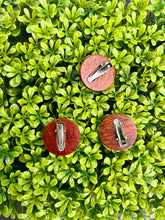 Load image into Gallery viewer, Black Wooden Circle Hair Clips
