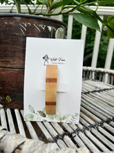 Load image into Gallery viewer, Extra Large Blonde Curved Color Block Wooden Hair Barrette
