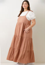Load image into Gallery viewer, Mauve Square Neck Maxi Jumper Plus Dress
