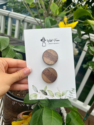 Thick Single Striped Wooden Circle Clip Sets (3 colors)