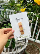 Load image into Gallery viewer, Colorblock Curved Wooden Hair Barrettes (3 colors)
