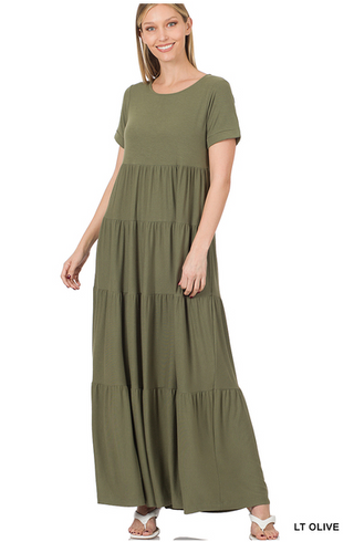 Essential Olive Green Layering Maxi Dress