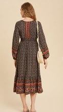 Load image into Gallery viewer, Wildflower Bouquet Floral Border Boho Midi
