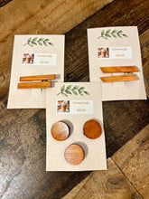 Load image into Gallery viewer, The Coffee Collection Handmade wood hair clips (2 designs and 5 colors)
