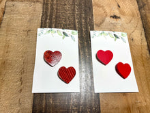 Load image into Gallery viewer, Box of Chocolates Handmade Heart Shaped Wooden Hair Clips
