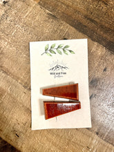 Load image into Gallery viewer, Classic Neutrals Hand Made Wood Hair clip Sets (Blonde, Chestnut, Redwood)
