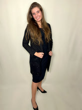 Load image into Gallery viewer, knit black pencil skirt
