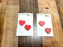 Load image into Gallery viewer, Box of Chocolates Handmade Heart Shaped Wooden Hair Clips

