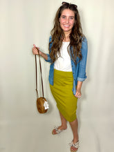 Load image into Gallery viewer, Olive Pencil Skirt
